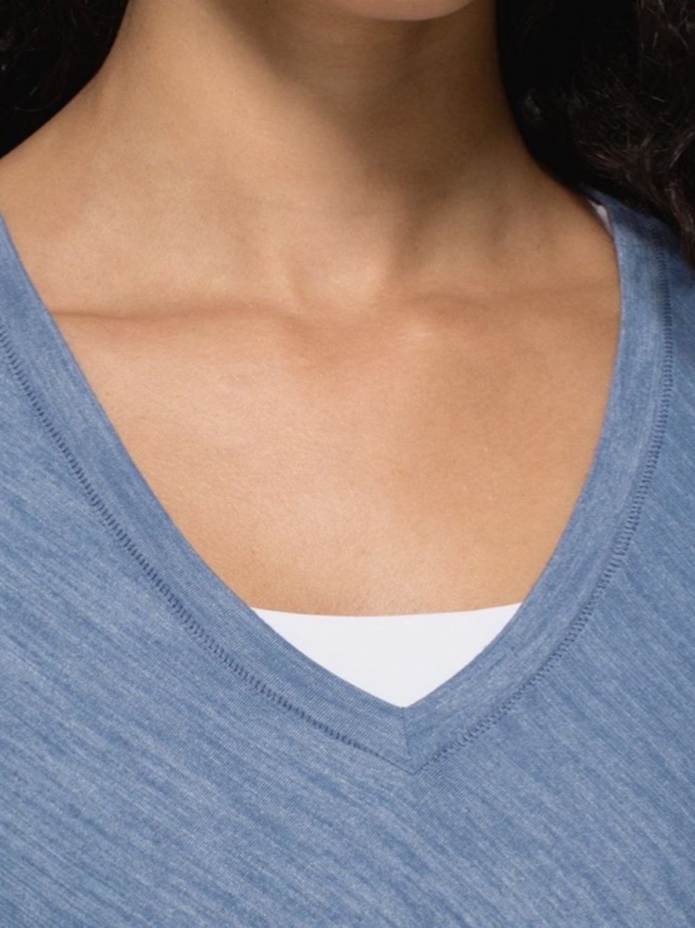 Lululemon Light Blue What The Sport V Neck Tee Size 8-10 - Picture 5 of 12